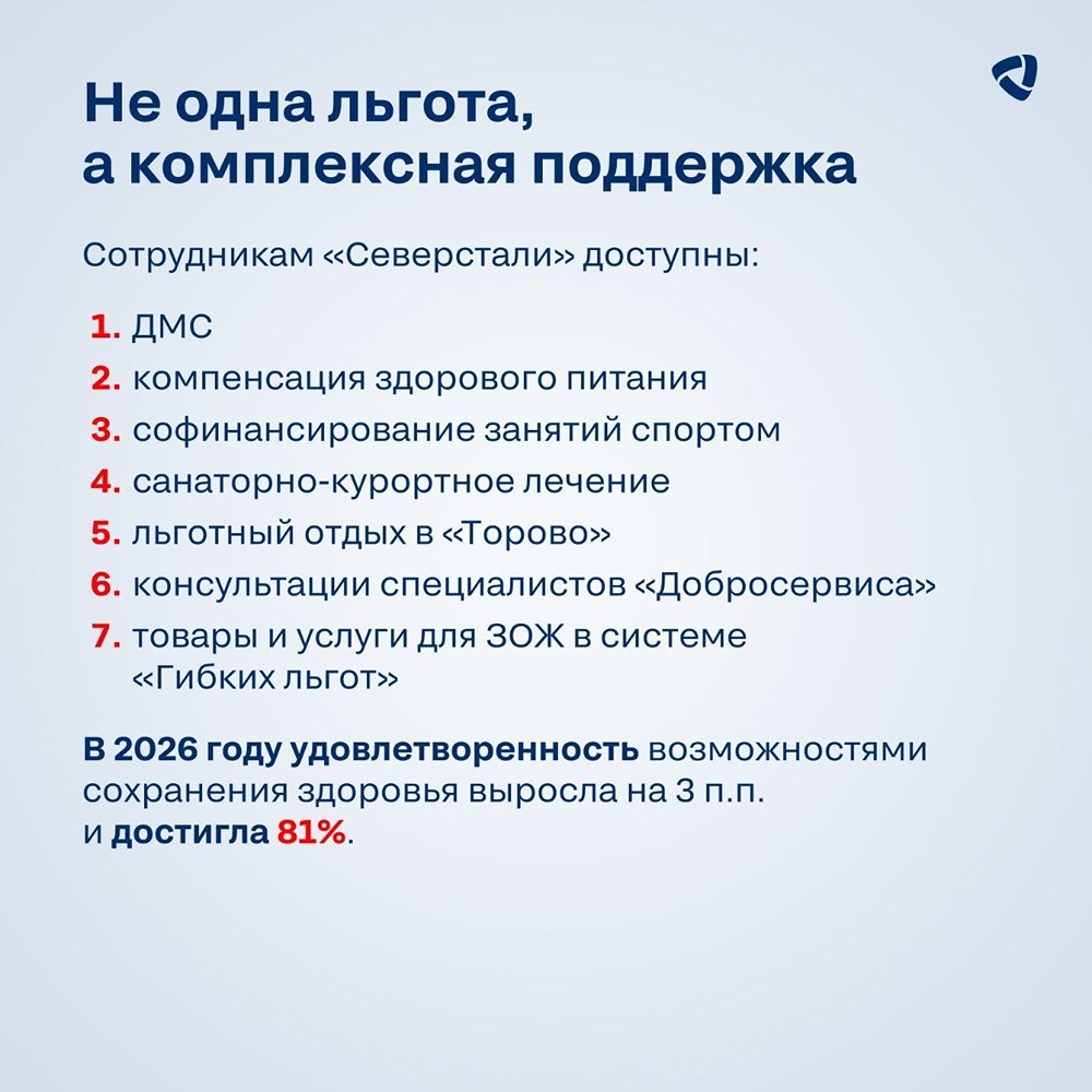 «Северсталь» — лауреат всероссийского конкурса «Лидеры в интересах женщин» (организатор — Евразийский женский форум при Совете Федерации РФ) в номинации «Территория здоровья»