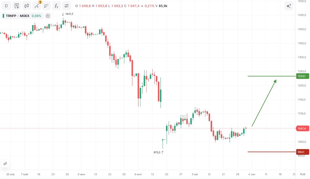 Акции Транснефти формируют базу у 1000 рублей: возможен рост к максимумам — прогноз от Финама