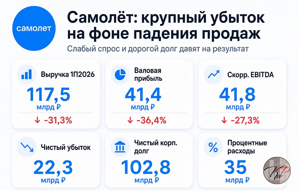 Есть ли у Самолёта реальный шанс избежать реструктуризации долга при текущих темпах падения продаж
