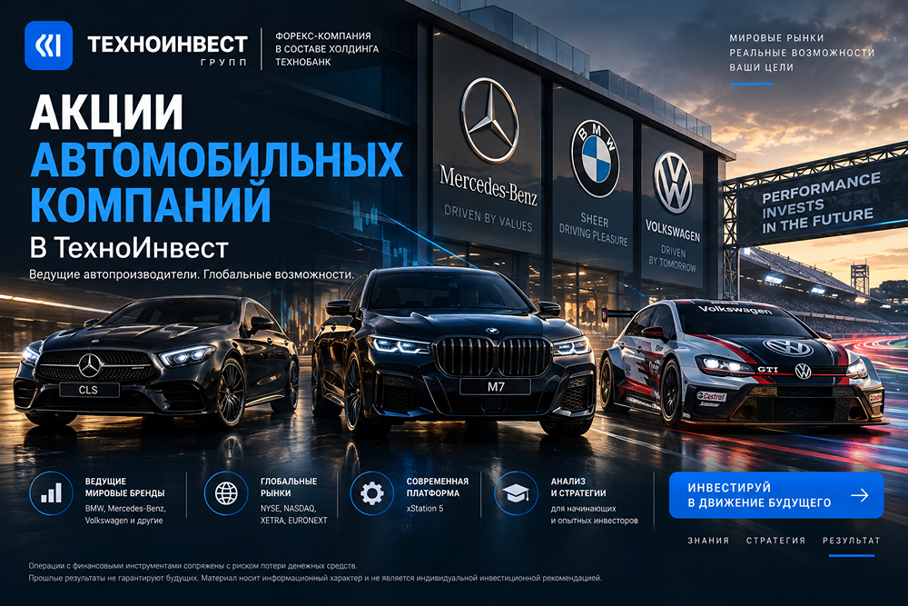 Акции BMW, Mercedes и VW: как инвестировать в автопром через белорусского брокера «ТехноИнвест»