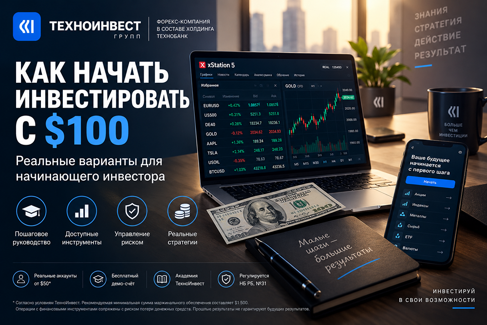 Можно ли начать инвестировать с $100 и не потерять всё? Автоследование и демо-счёт: как новичку войти в рынок