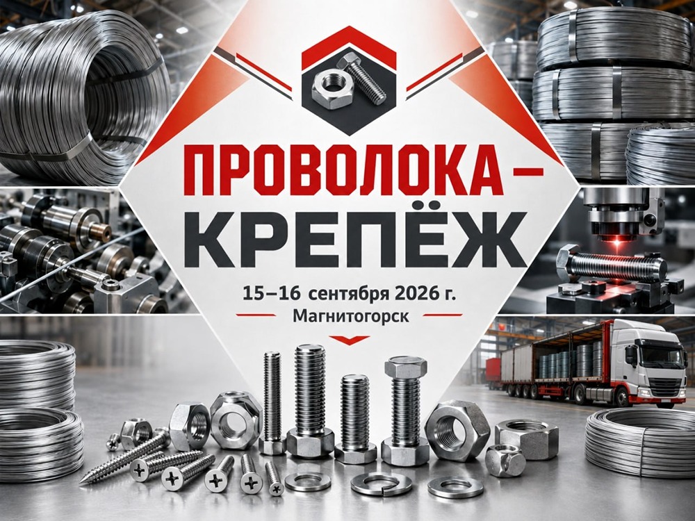 Магнитогорск примет 15‑ю международную конференцию «Проволока — Крепёж»: 15–16 сентября эксперты обсудят рынок, технологии, импортозамещение и новинки ММК‑МЕТИЗ — от высокопрочной проволоки до новых видов канатов