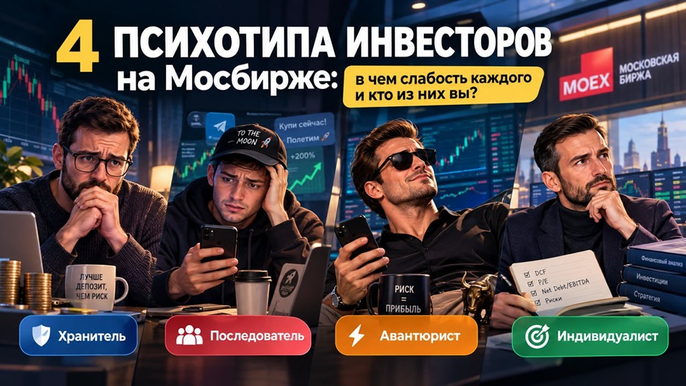 Психотипы инвесторов на Мосбирже: поведение, ошибки и рецепты защиты для каждого типа