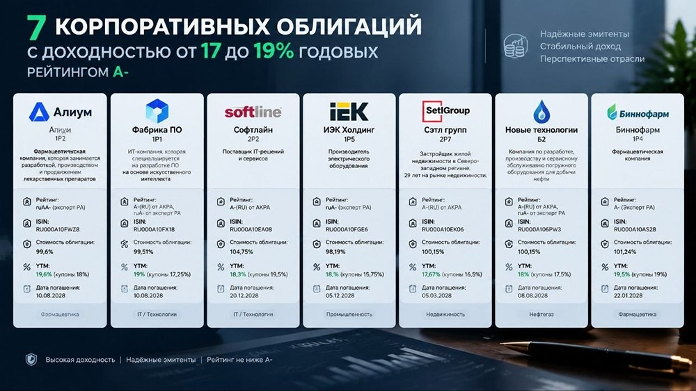 Облигации с рейтингом А- и доходностью до 19,6%: где такие найти