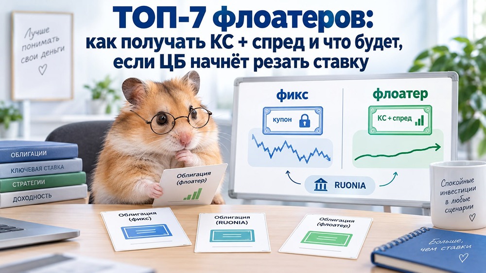 Что произойдёт с флоатерами, если ЦБ начнёт резать ключевую ставку? 7 лучших флоатеров на текущий момент
