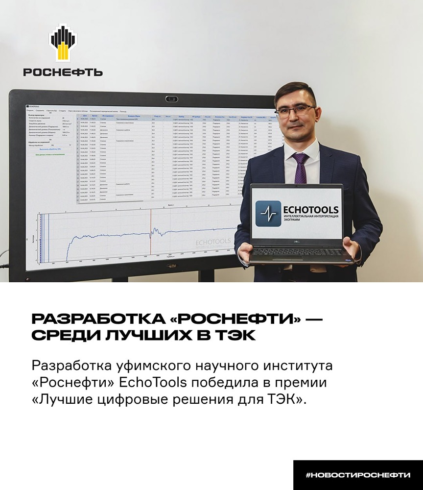 EchoTools «Роснефти» — победитель премии в номинации ИИ‑проектов