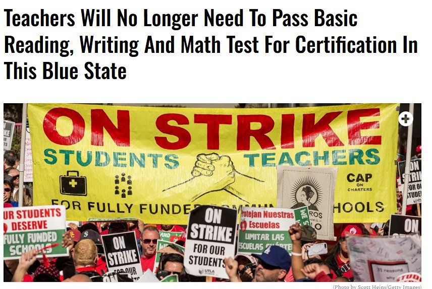 В США было отменено обязательное требование для учителей проходить тест на базовую грамотность