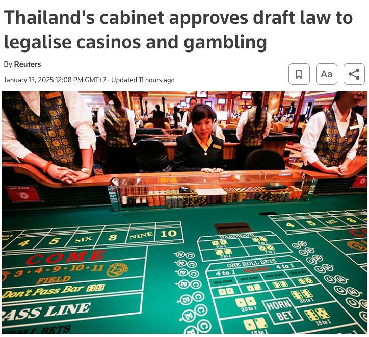В Таиланде обсуждается вопрос о легализации казино и азартных игр