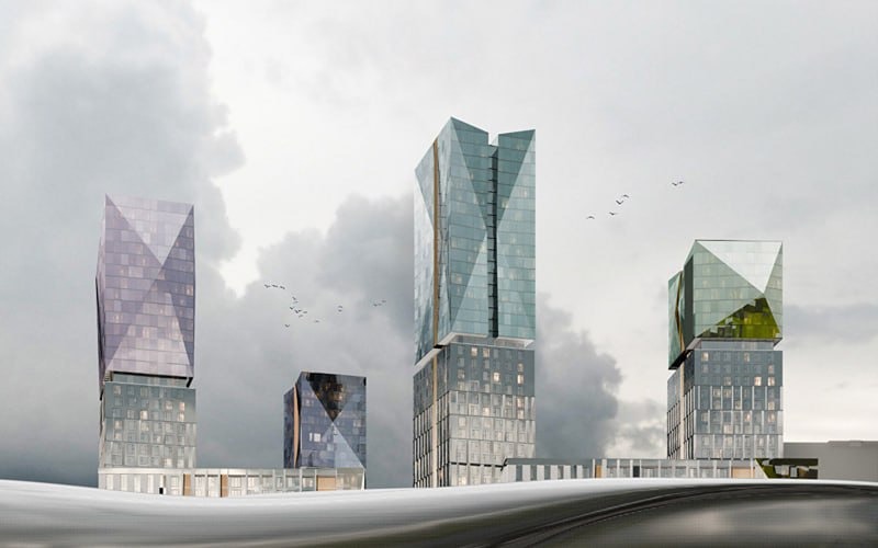 «Коронованные» небоскребы построят в «Большом Сити» недалеко от метро «Народное Ополчение»