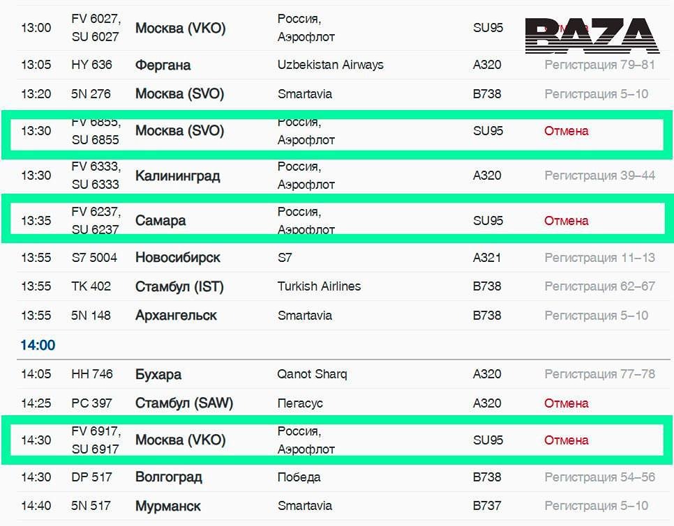 В Санкт-Петербурге из-за влияния сибирского антициклона «Суперджеты» массово отменяют рейсы