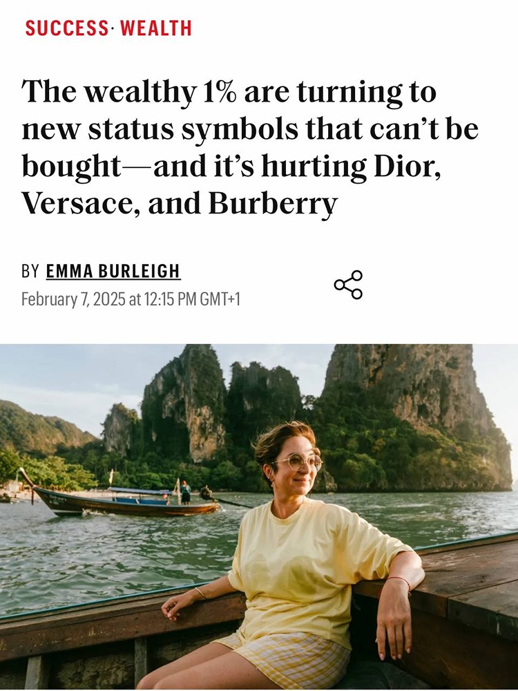 Богачи планеты больше не стремятся к приобретению дорогостоящих товаров известных марок