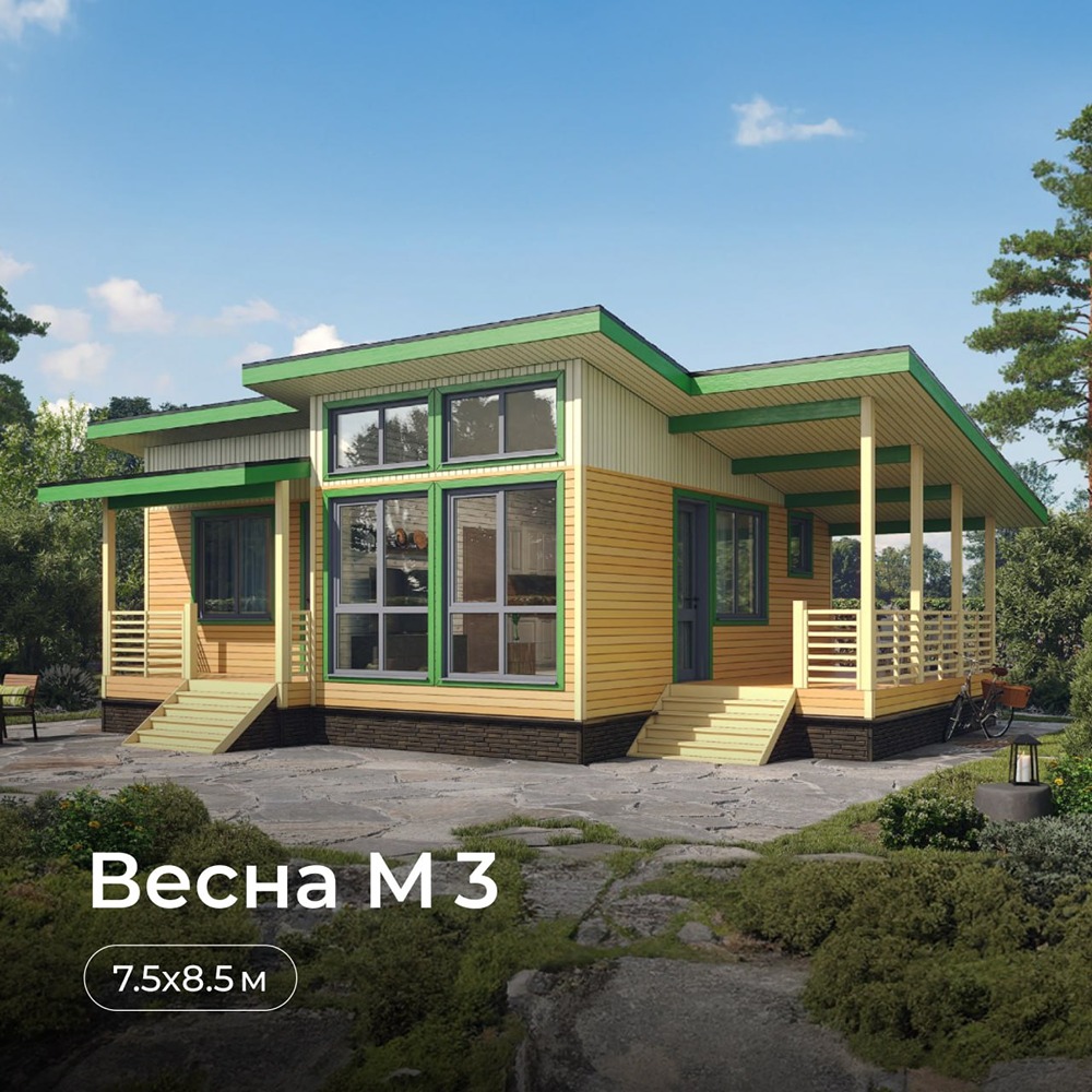 «Весна М3» — это небольшой дом в стиле модерн.