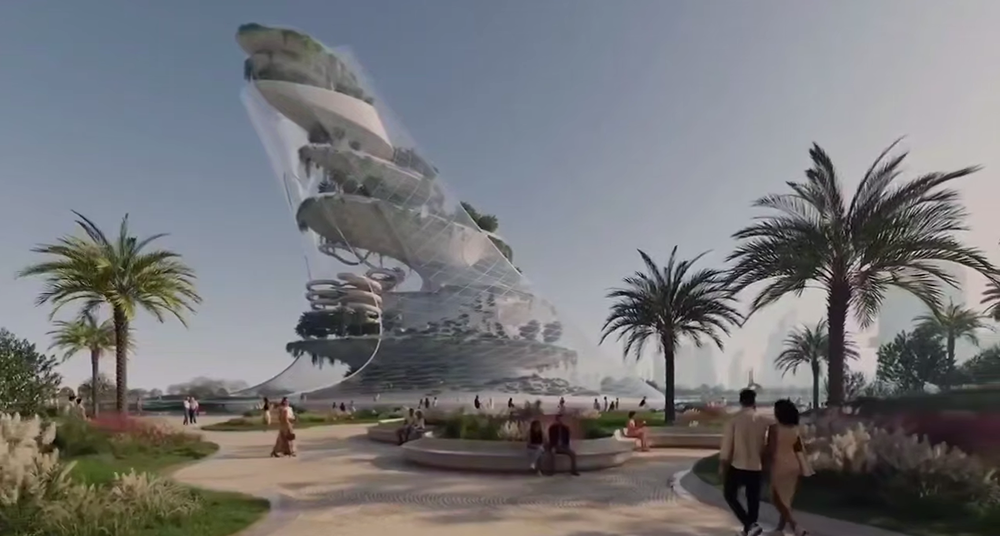 В Дубае собираются возвести 100-метровую башню, которая будет выполнять функции аквапарка