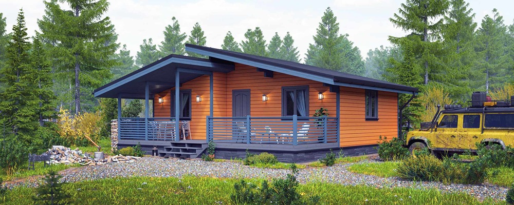 Одноэтажный дачный дом «Охотник 4»