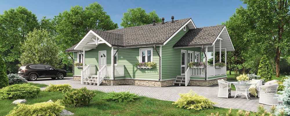 Одноэтажный коттедж «Витязь М 7»