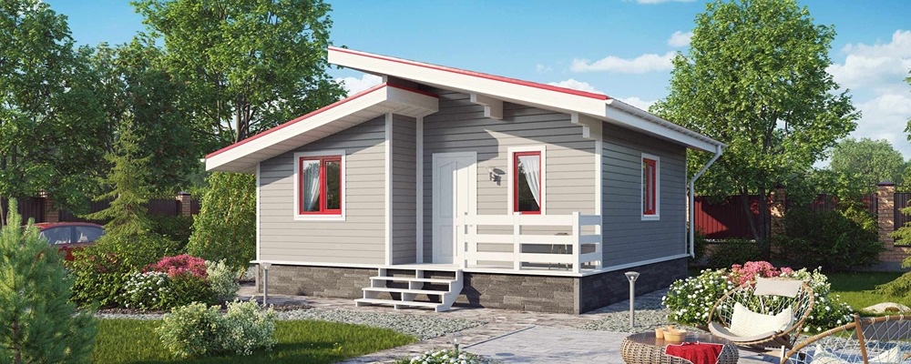 Одноэтажный дачный дом «Охотник 2»