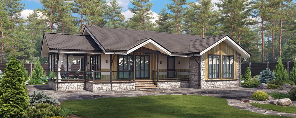 Одноэтажный коттедж «Песня 4»