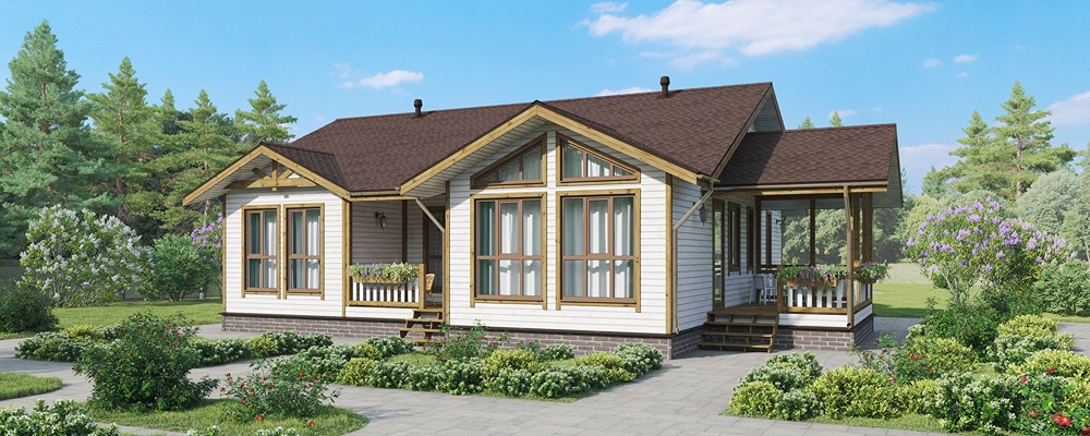 Одноэтажный коттедж «Соната 3»