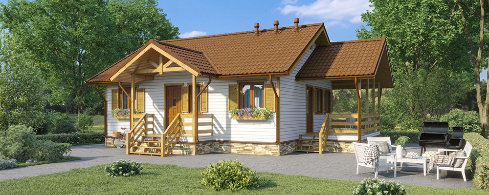 Одноэтажный коттедж «Витязь М 5»