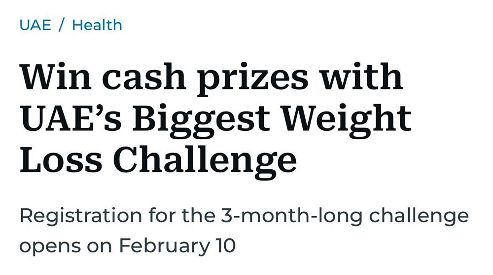 В ОАЭ уже в пятый раз проводится ежегодная акция под названием RAK Biggest Weight Loss Challenge, которая охватывает всю страну