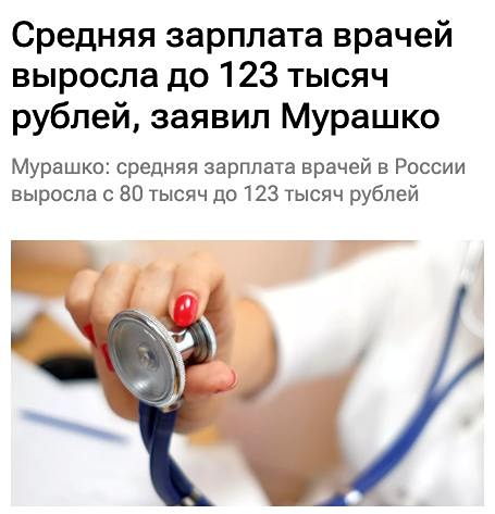 Заработная плата врачей