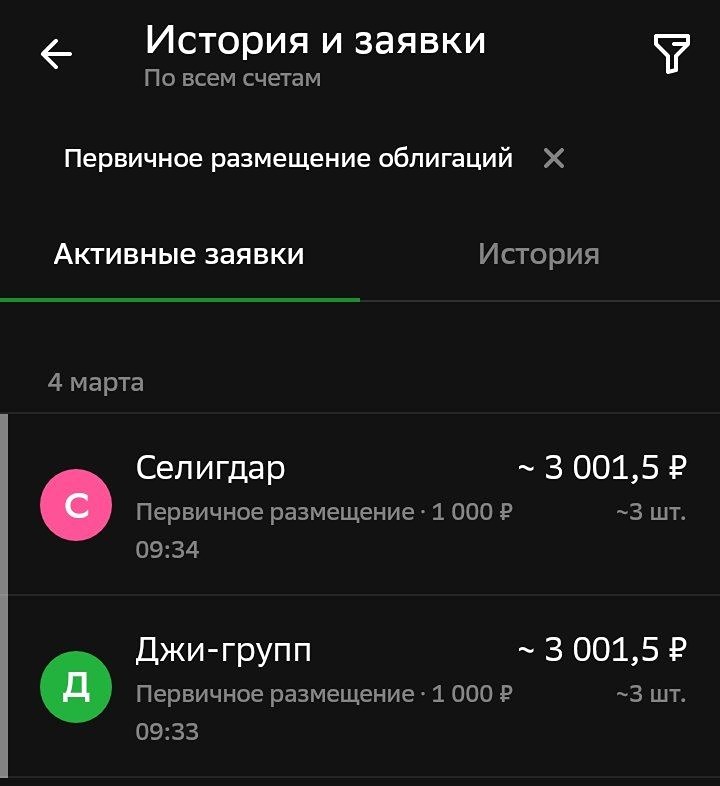 Участие в размещение