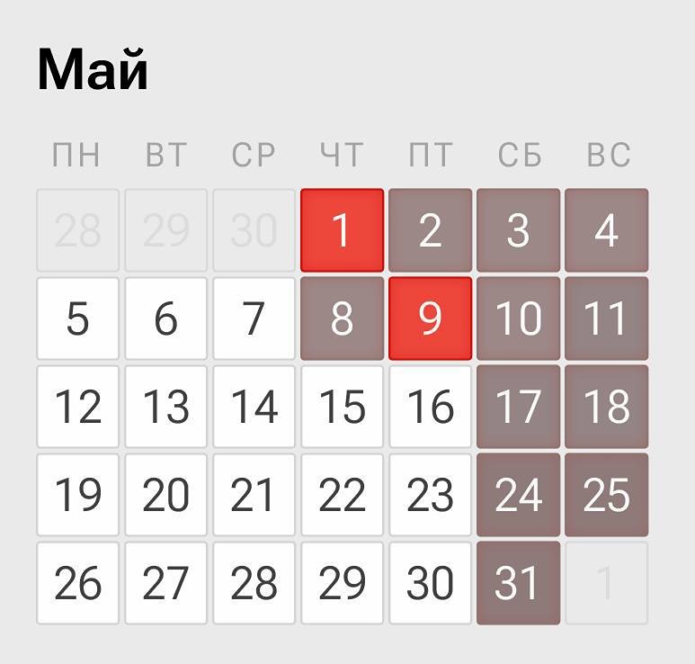 Сколько платят за работу в майские праздники?
