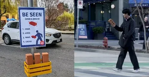 Зачем в Канаде, на пешеходных переходах, установили мягкие блоки?