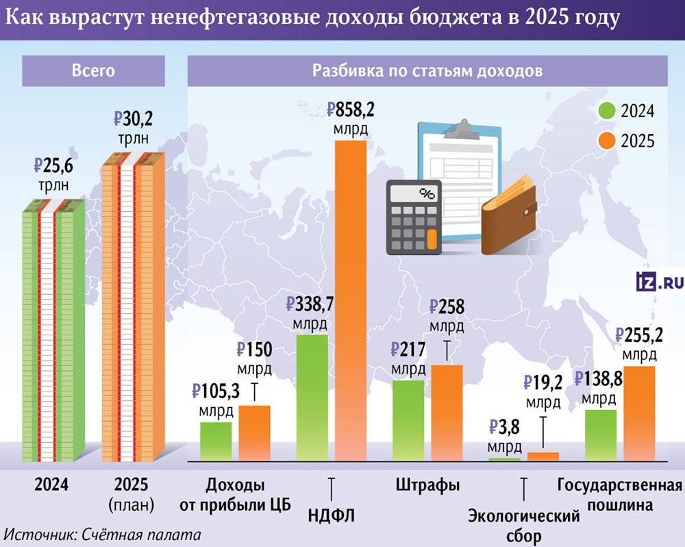 Бюджет РФ 2025: источники дополнительных доходов и их влияние на финансовую стабильность
