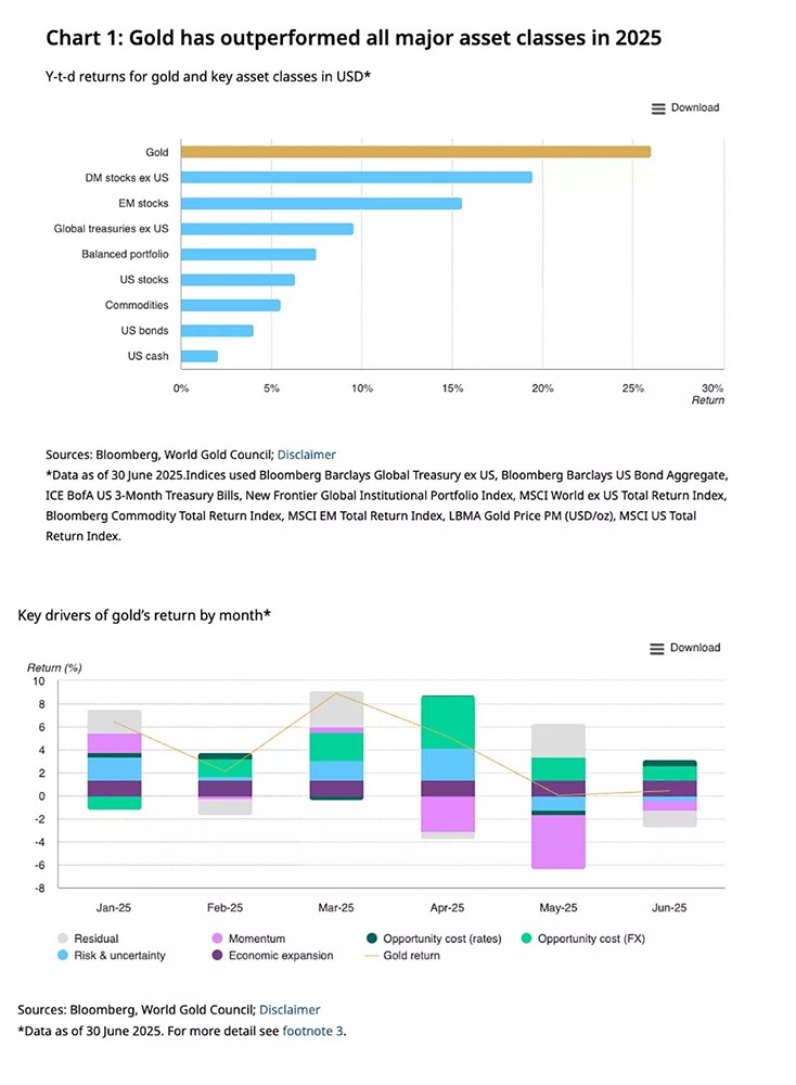 Золото — самый доходный актив в 2025 году: причины роста и прогнозы.