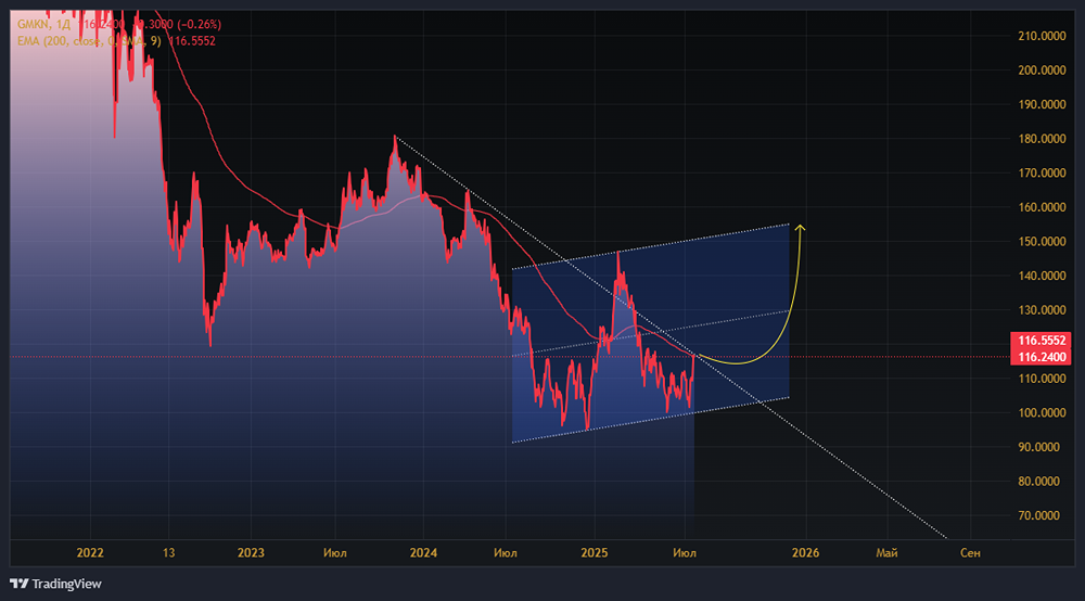 Когда акции Норникеля начнут расти?