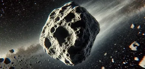 Астероид приближается к луне