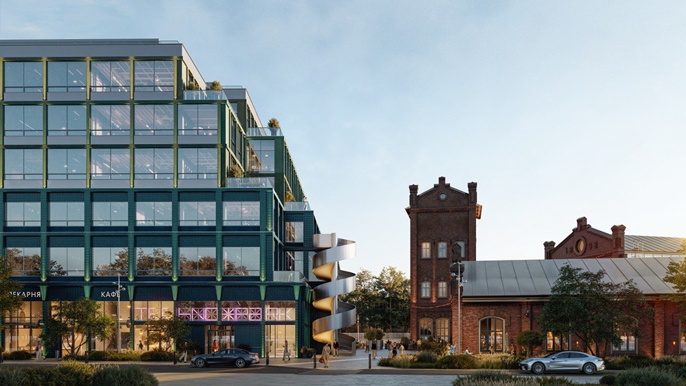 Что представляет собой проект делового кластера "Густав" и как связана история с будущим развитием?